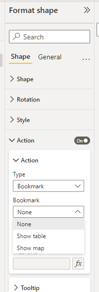 Bookmarks show and hide ,  Bookmarks to show and hide visuals