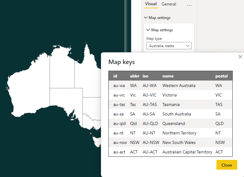 visual custom map , 